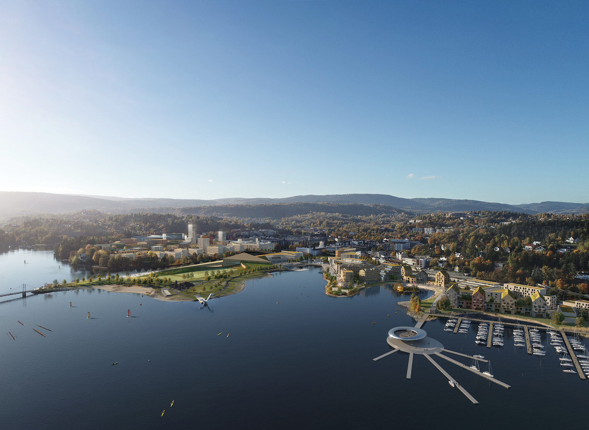 Sandvikas nye sjøfront. Visualisering: LPO