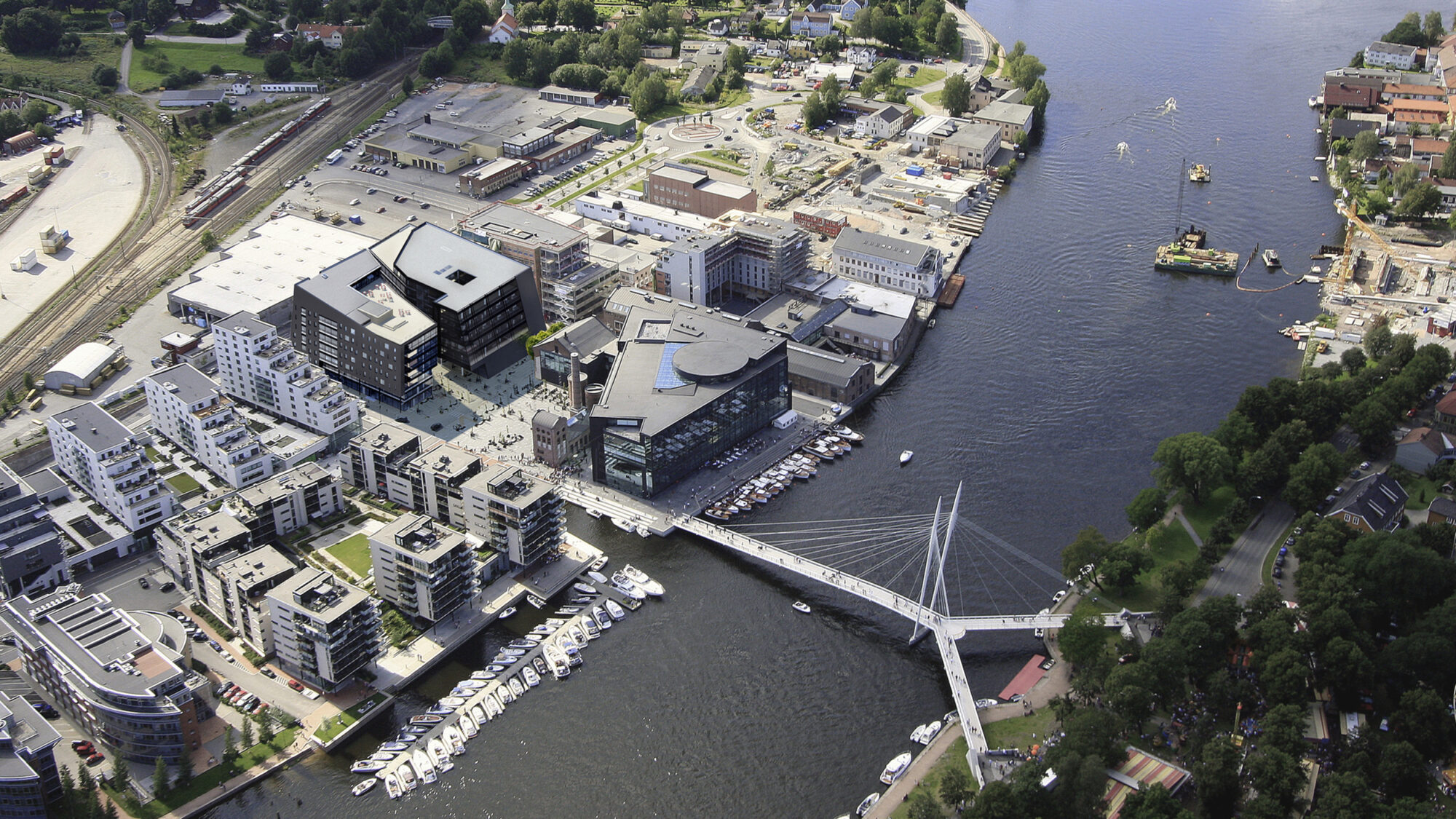 Papirbredden, Drammen - flyfoto