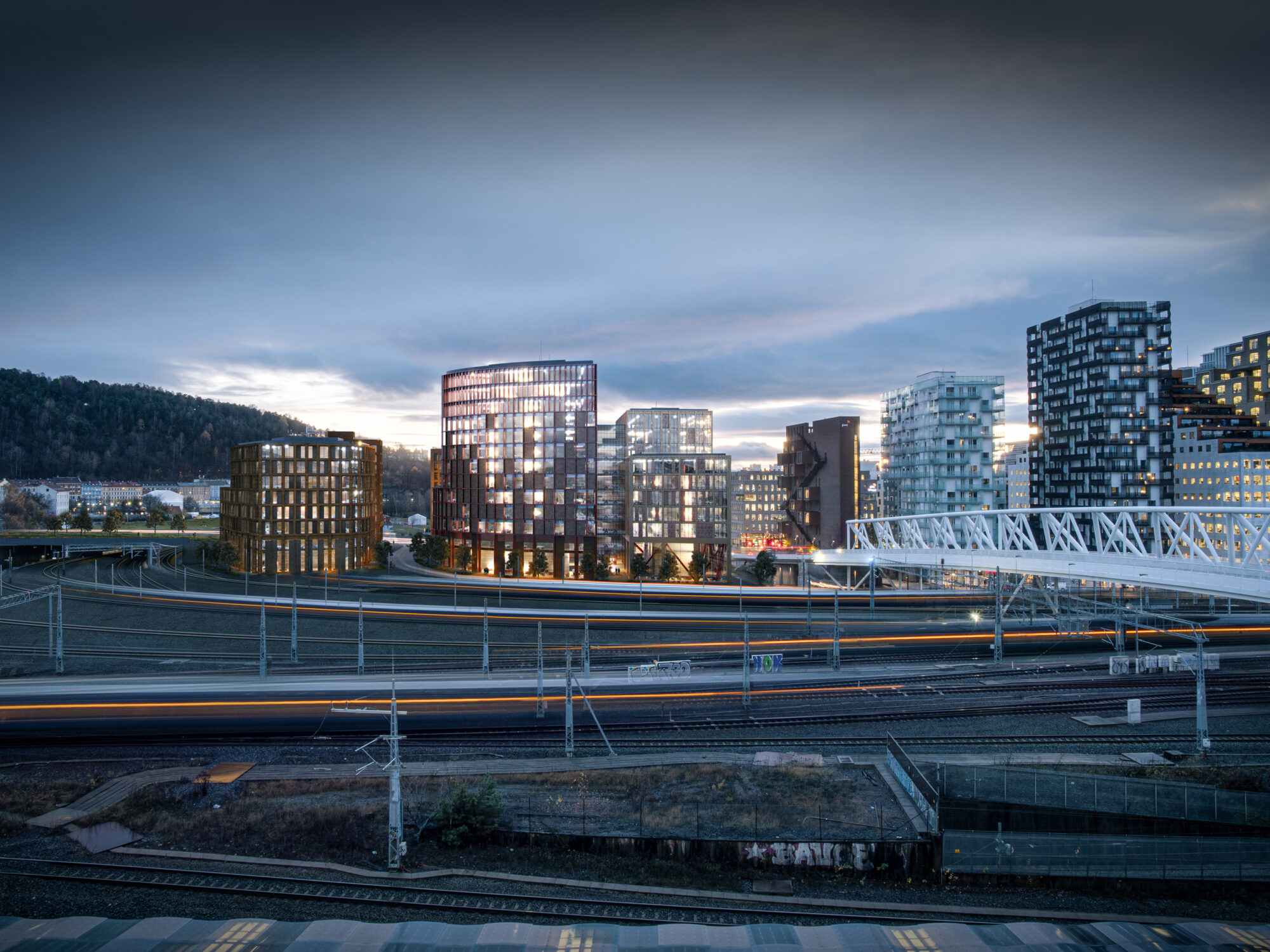 C6 og Bjørvika sett fra Skatt øst. Visualisering: LPO/A-Lab/SLA