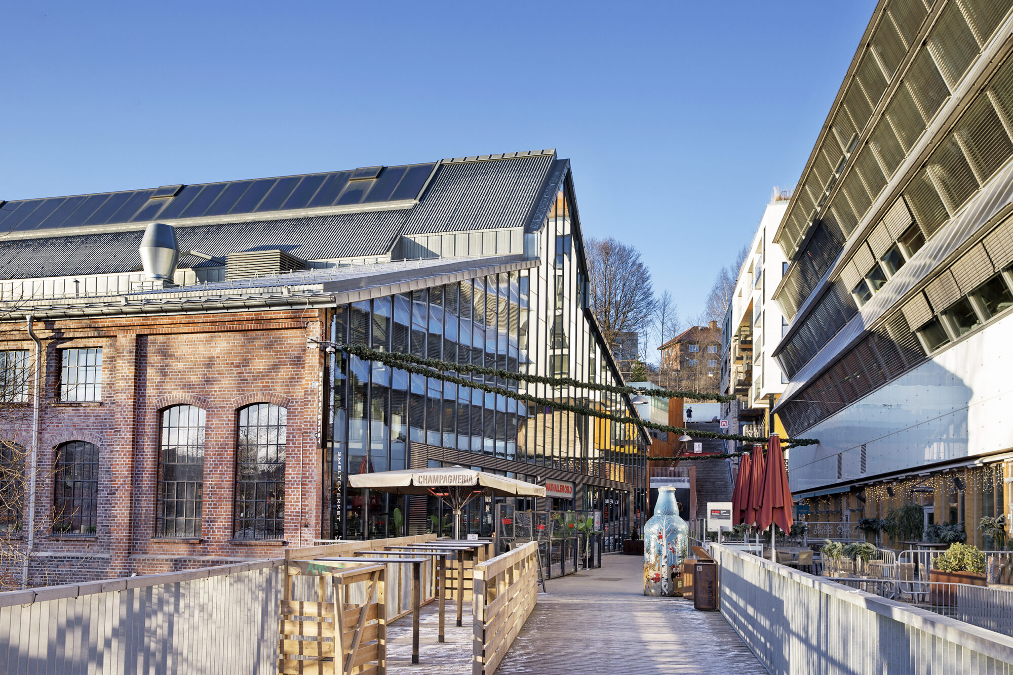 Bellonahuset ligger ved Akerselva og er en del av en større utbygging på Vulkanområdet.