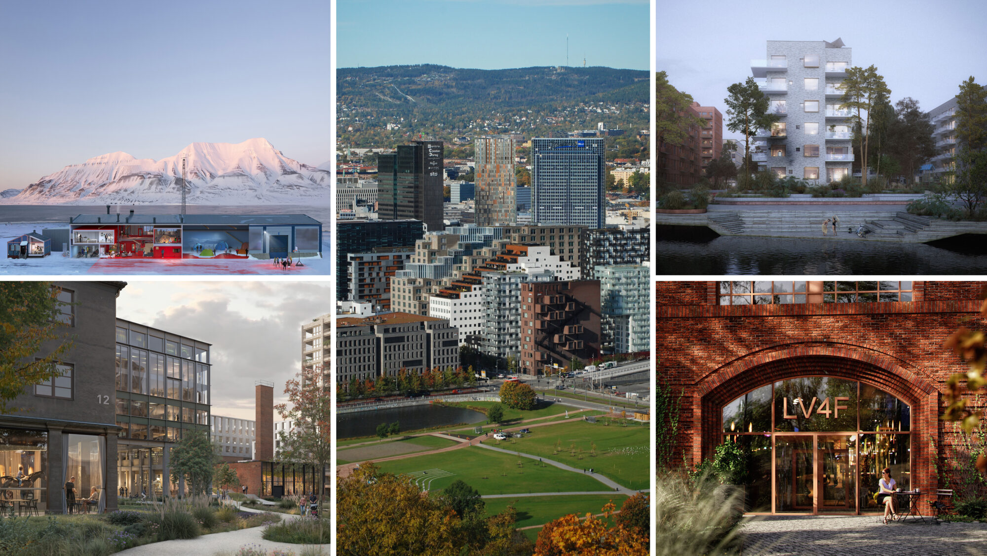 En samling av bilder fra LPOs prosjekter.