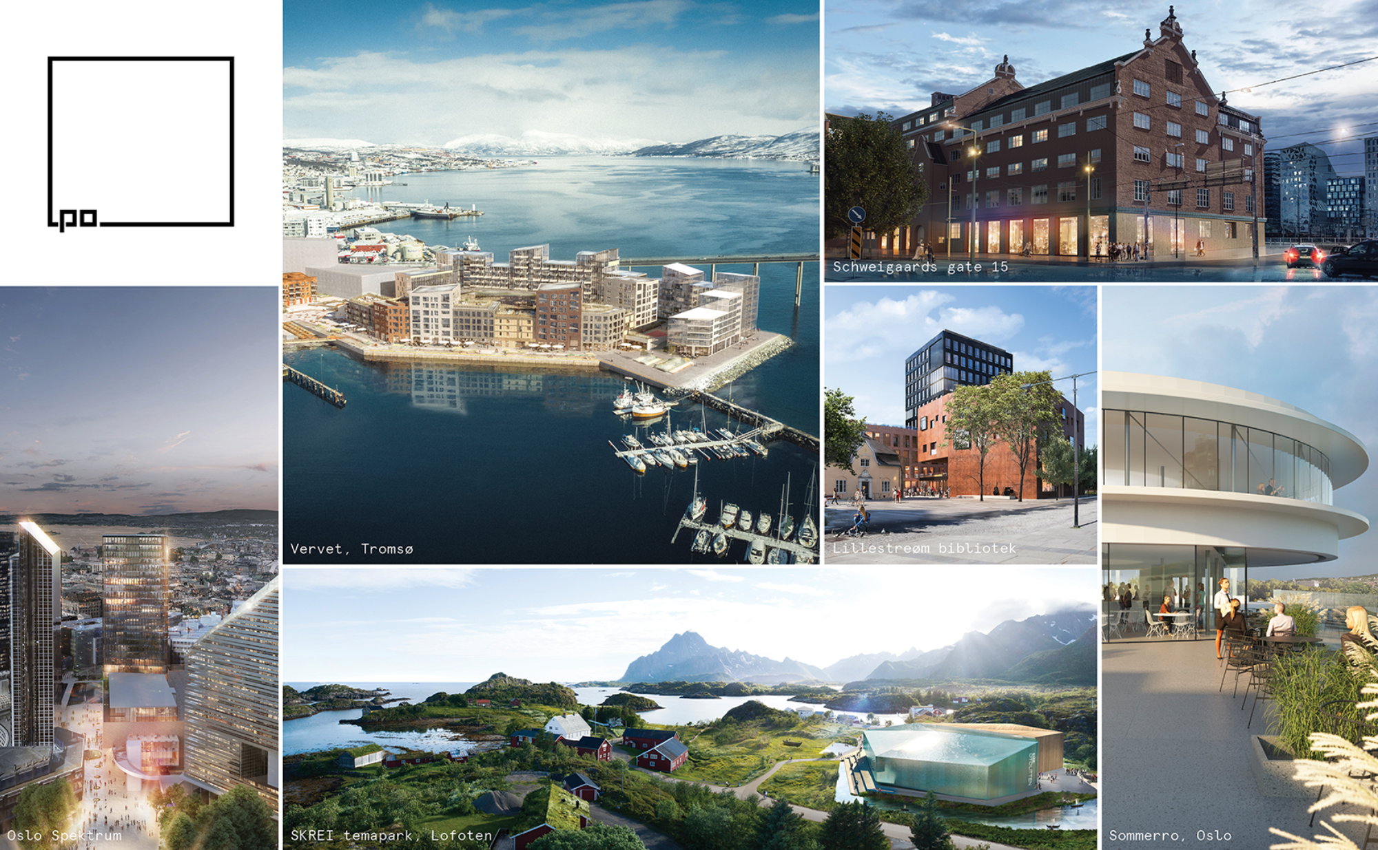 En samling av bilder fra LPOs prosjekter.